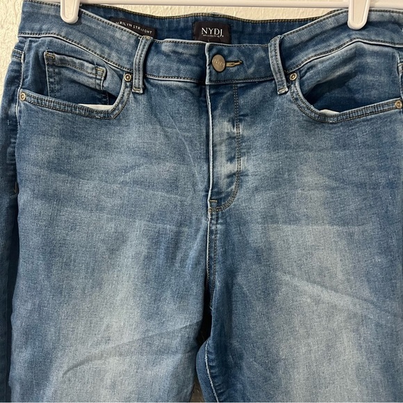 NYDJ Women’s Lift X Tuck Technology Size 12 Marilyn Straight Leg Jeans Casual - Picture 3 of 12